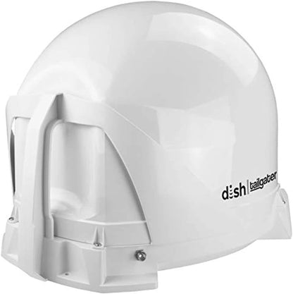 DT4450 DISH Tailgater Bundle - Portable/Roof Mountable Satellite TV Antenna and DISH Wally HD Receiver , White , Western & Eastern Arc Satellites